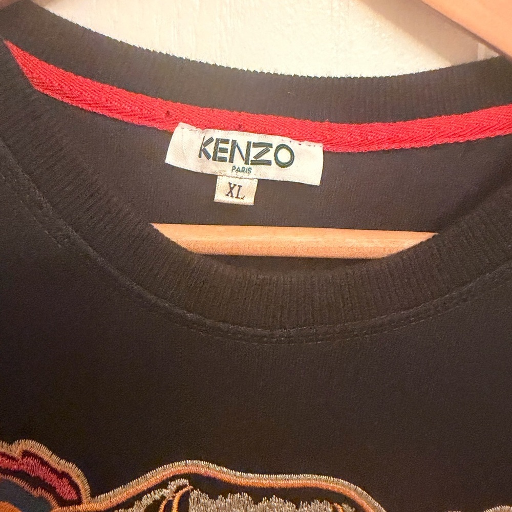 Kenzo Black Sweatshirt with Multicolor Tiger Embroidery - Picture 4 of 10